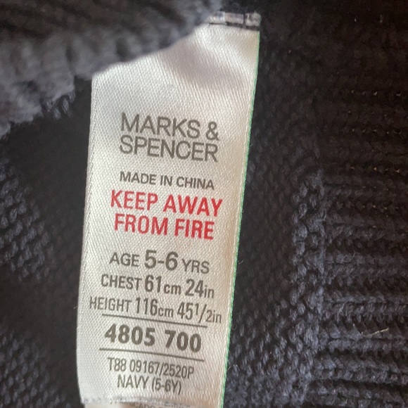 Marks & Spencer UK Cable-knit Sweater Size 5/6 - Picture 3 of 4